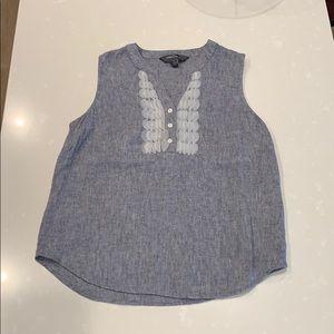 Market & Spruce Linen/Denim tank top - size S